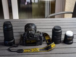 Nikon D500 mit 4 Objektiven