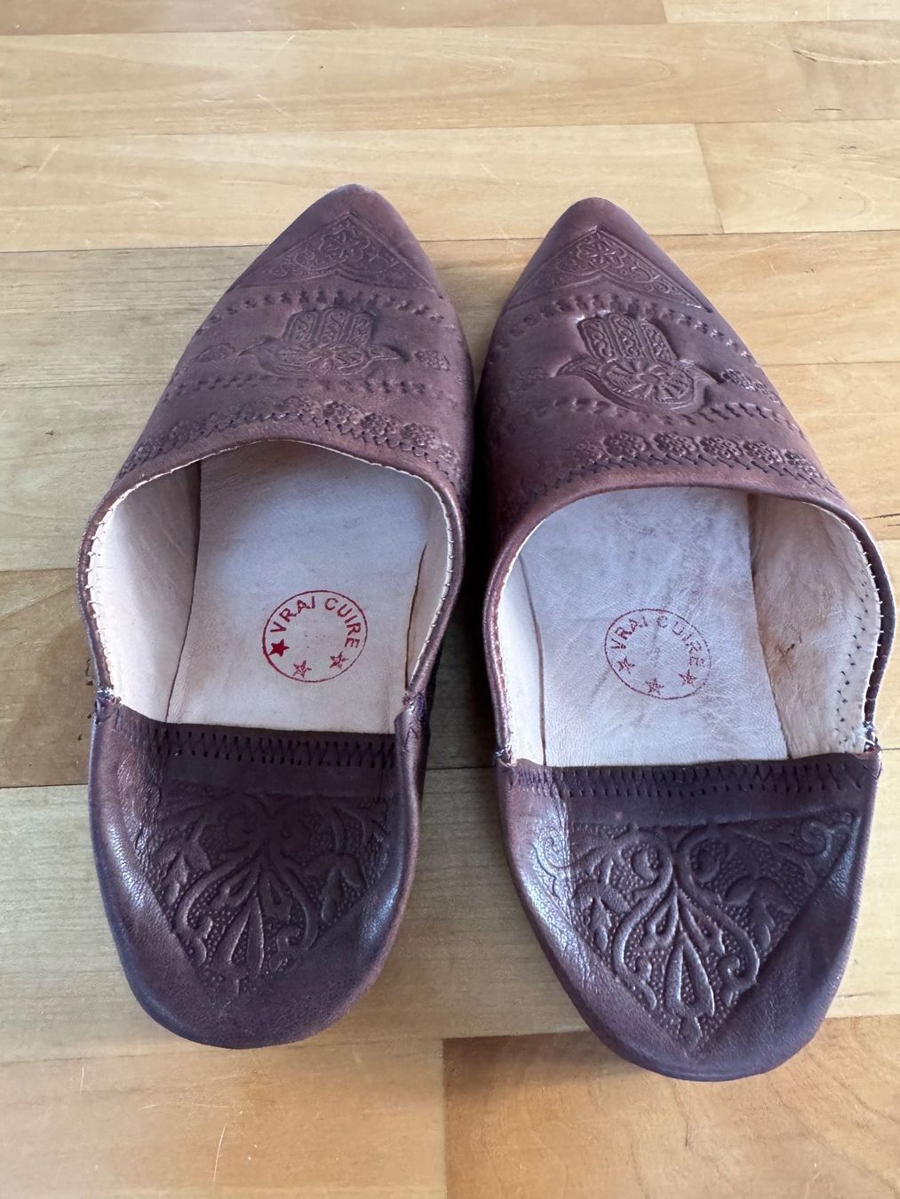 Scarpe da donna: Bezaubernde Handmade Leder Babouches mit Muster NEW – Nuovo (secondo la descrizione) da Mägenwil venduto da Dascha69 5