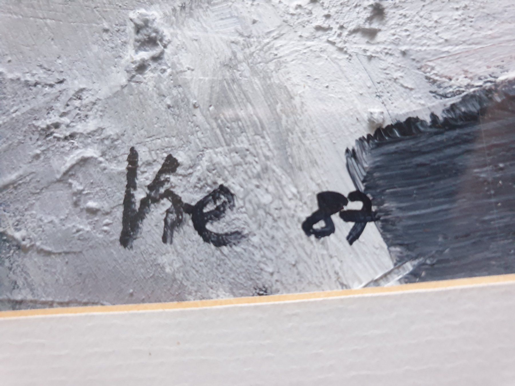Dipinti: Gemälde abstract /signiert Vre 87 – Usato da Zürich venduto da B-Rock 2