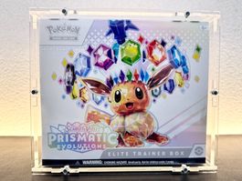 Pokémon Prismatic Evolutions ETB EN OVP + Acrylbox