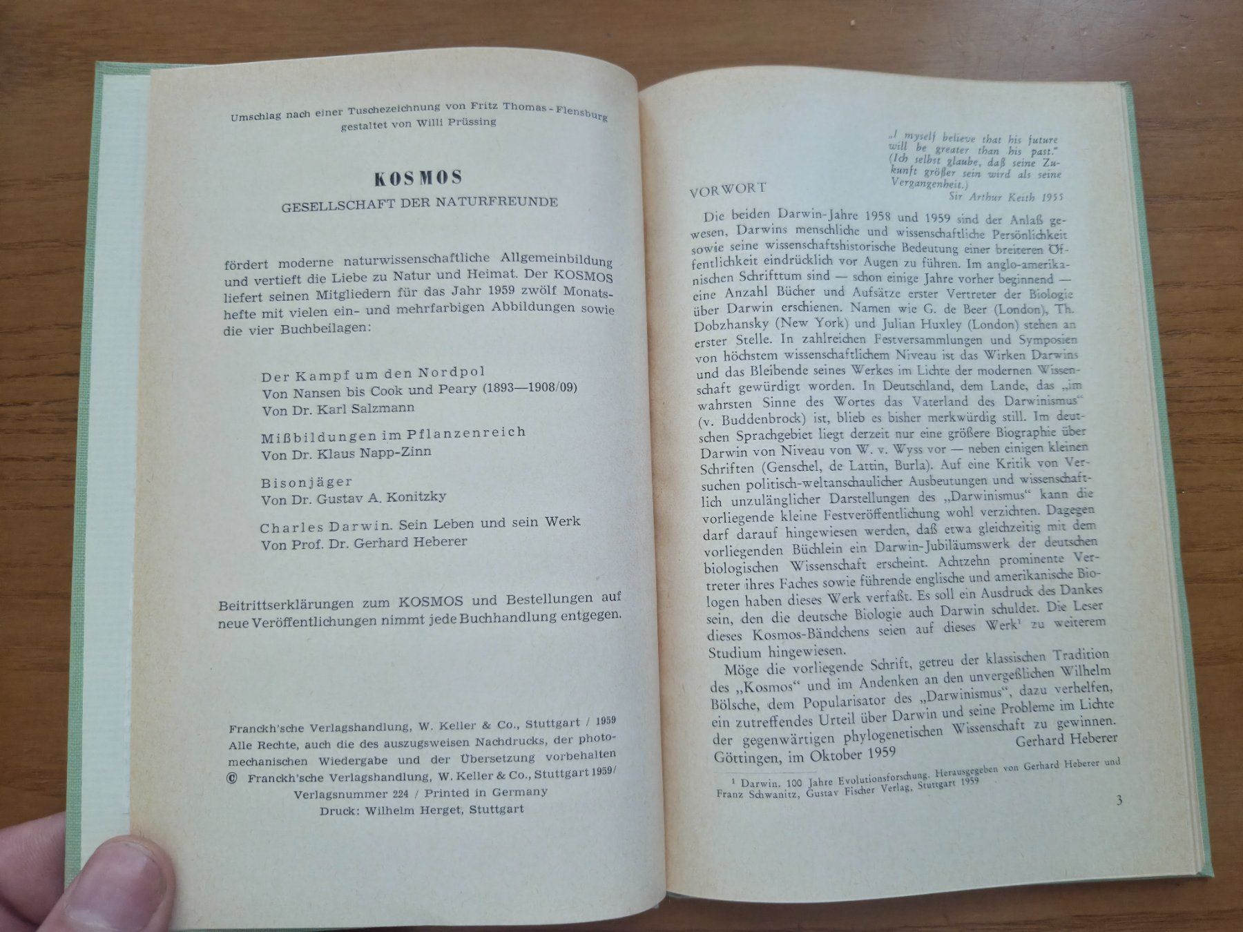 Libri: Charles Darwin: Leben & Werk | G. Heberer Kosmos 1959 – Usato da Aldesago venduto da lusuardi 6