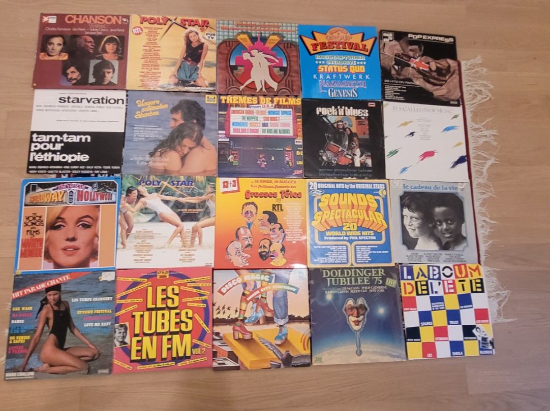 Dischi in vinile: 20 LP  Compilation divers – Usato da Martigny venduto da MZ-67