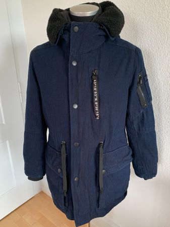 ZARA MAN DENIM Herren Jacke, Gr. S, Dunkelblau