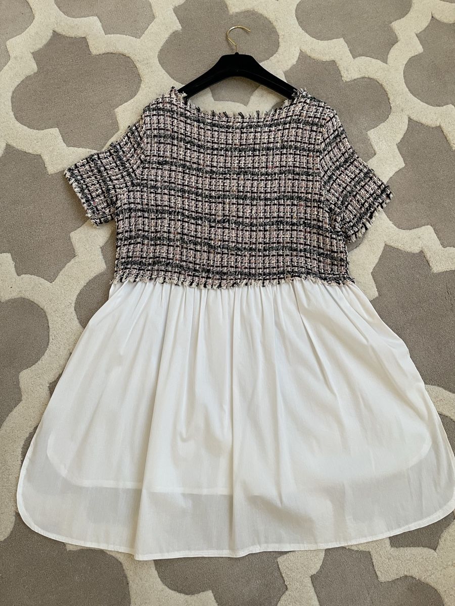 Blusen: Chic Bouclé-Hemdblusenkleid – Gebraucht aus Winkel von Glamour-Style 2