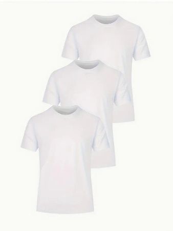 😊T-Shirt, weiss, Gr. XL, 3 Stk. **NEU**