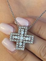 DAMIANI Goldkette Diamanten Schweizer Kreuz mit Garantie 🌸