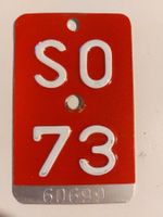 Velonummer SO 73 plaque Velo