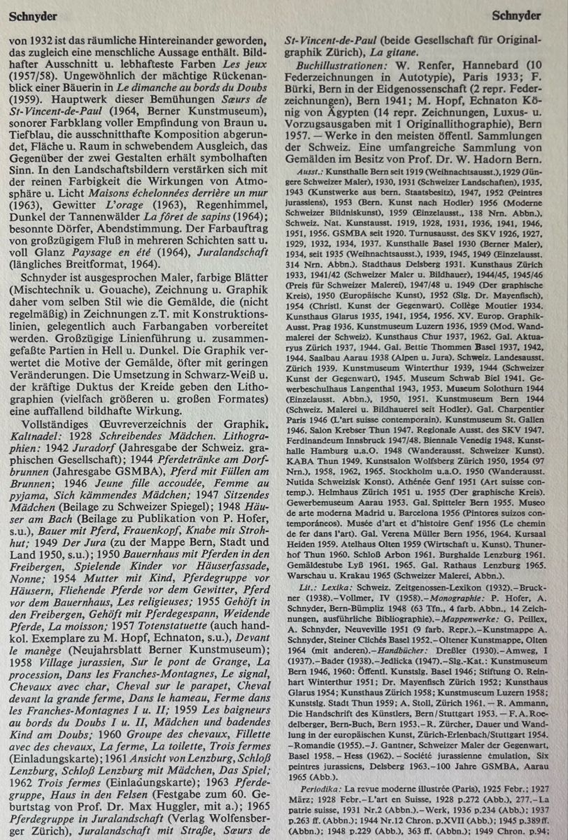 Dipinti: Albert SCHNYDER (1898-1989) – Usato da Grosshöchstetten venduto da Perle1951 8