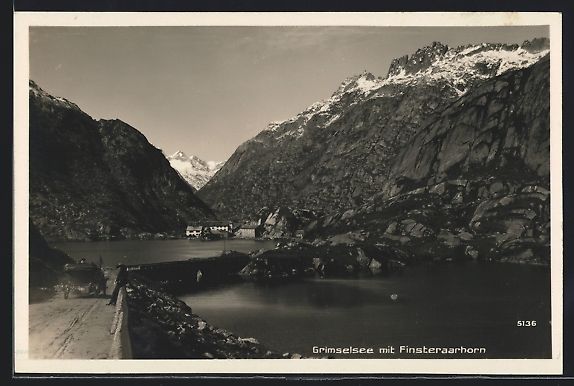 Cartoline postali: Grimsel, Grimselsee mit Finsteraarhorn – Usato da Berlin venduto da bartko-reher