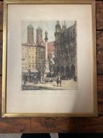 Litografia antica Monaco di Baviera - Marienplatz🖼️ (52)