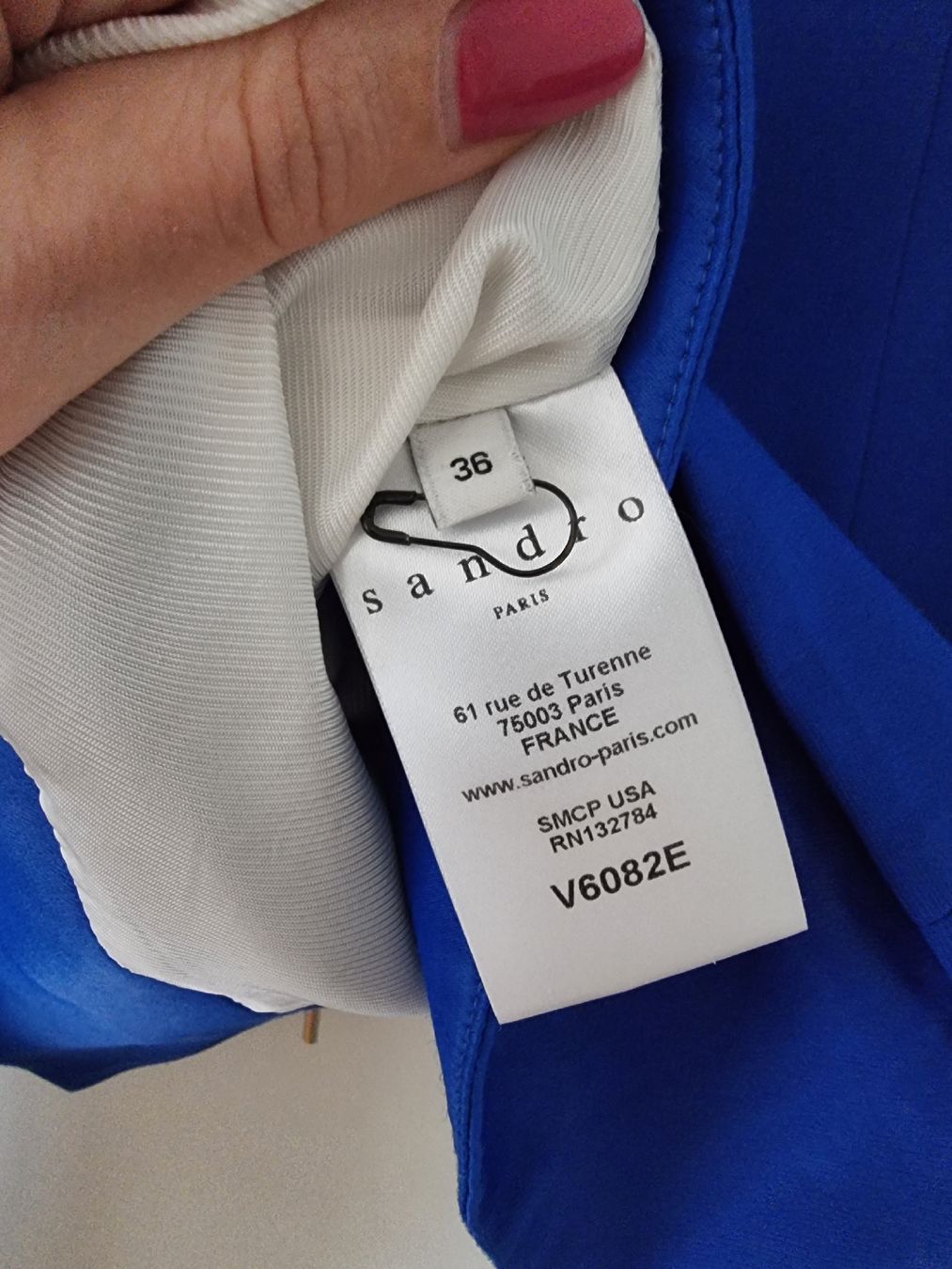 Sandro Giacche: Sandro Paris blau Blazer Jacket Gr.36 / S – Usato da Zürich venduto da cweber 4