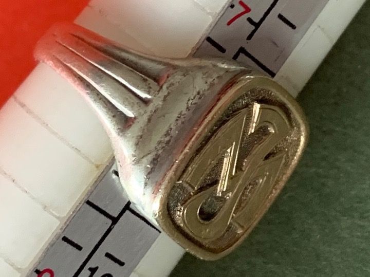 Bagues: Herrenring Gold/Silber INITIALEN M&J (57) – D'occasion à Laufen par belleskulptur 3