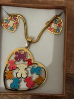Goldfarbenes Schmuckset mit Bärenmotiv - Top Zustand