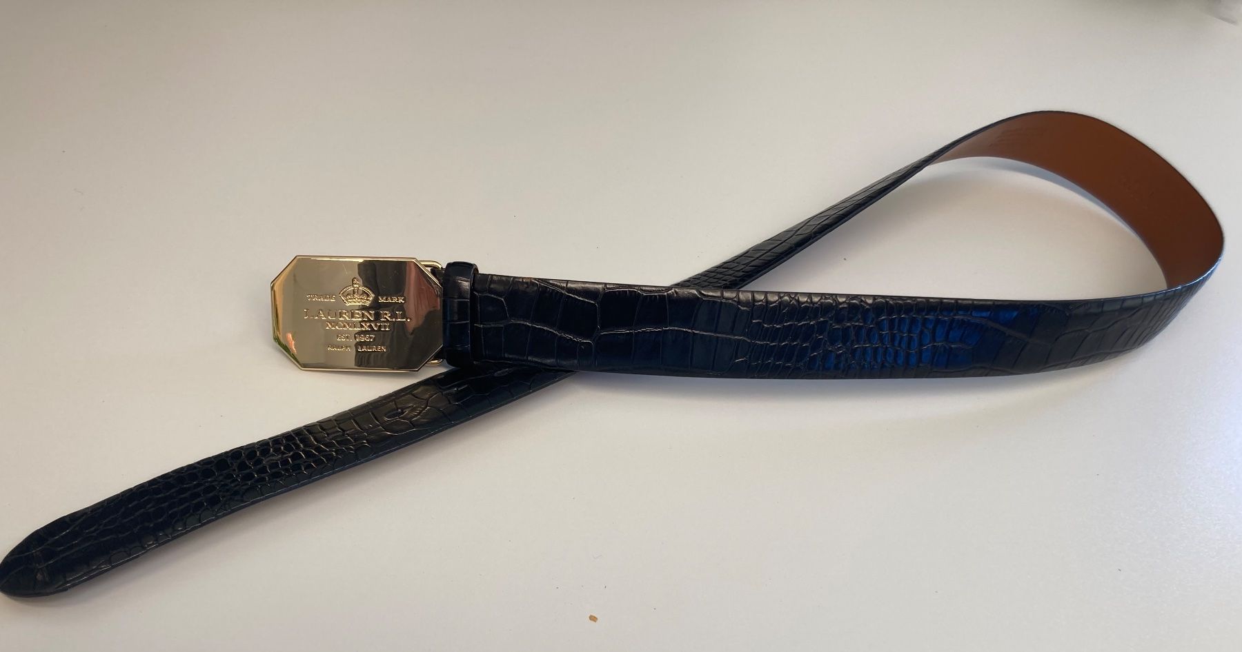 Ralph Lauren Gürtel: Ralph Lauren Gürtel Kroko-Optik – Gebraucht aus Thalwil von helvetaki 2