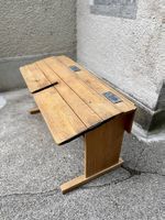 Alter restaurierter Pult / Schulbank