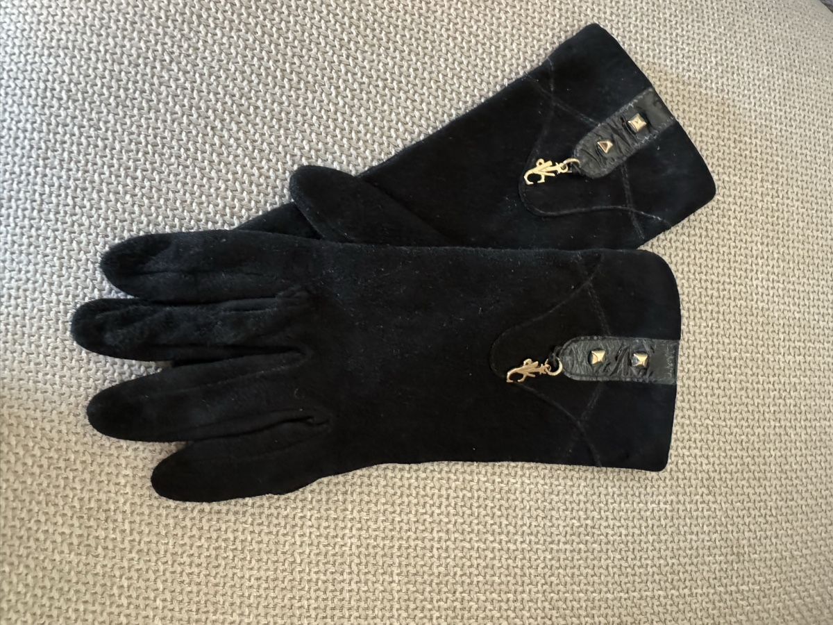 Guanti & manicotti: Versace suede leather trim – Usato da Rüschlikon venduto da luc_q2tl