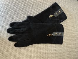 Versace suede leather trim