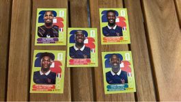 Panini Fussballkarten Frankreich 5er Set