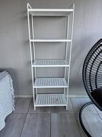 Scaffale IKEA in metallo bianco, 5 ripiani,   