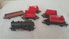 Märklin Zug Set, Dampflok 3000/5 Güterwagen H0 WS/07
