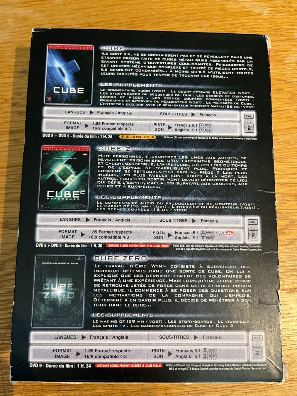 Cube Trilogie (Coffret 5 DVD collector, 1998, Classique SF) (Gebraucht ...