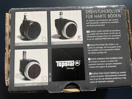 5xTopstar Stuhlrollen Hartbodenrollen neu & OVP