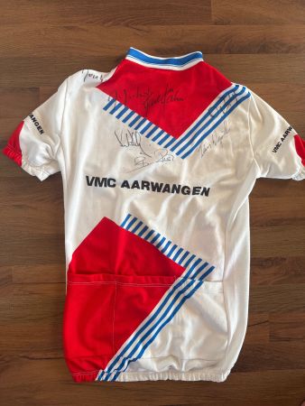 Mehrfach signiertes Retro Radtricot /Velotricot - Sean Kelly