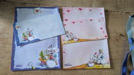 Briefpapier Set Diddl mit Umschlägen rosa und blau