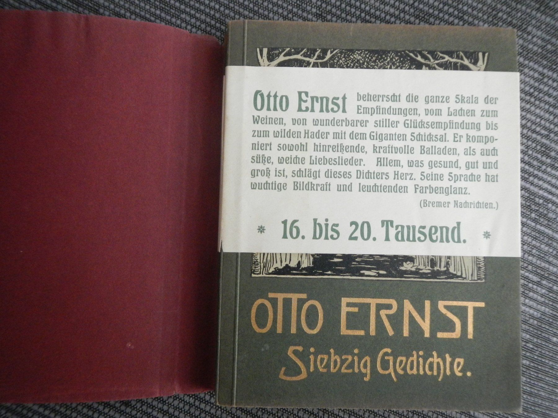 Libri: Siebzig Gedichte von Otto Ernst, 1909 – Usato da Wallisellen venduto da Marysan8 1