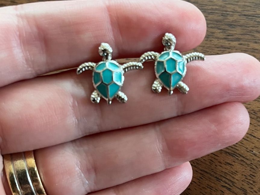 Orecchini pendenti & Orecchini a lobo: Schildkröte Ohrstecker – Nuovo e nell'imballaggio originale da Gams venduto da Mariawicca 1