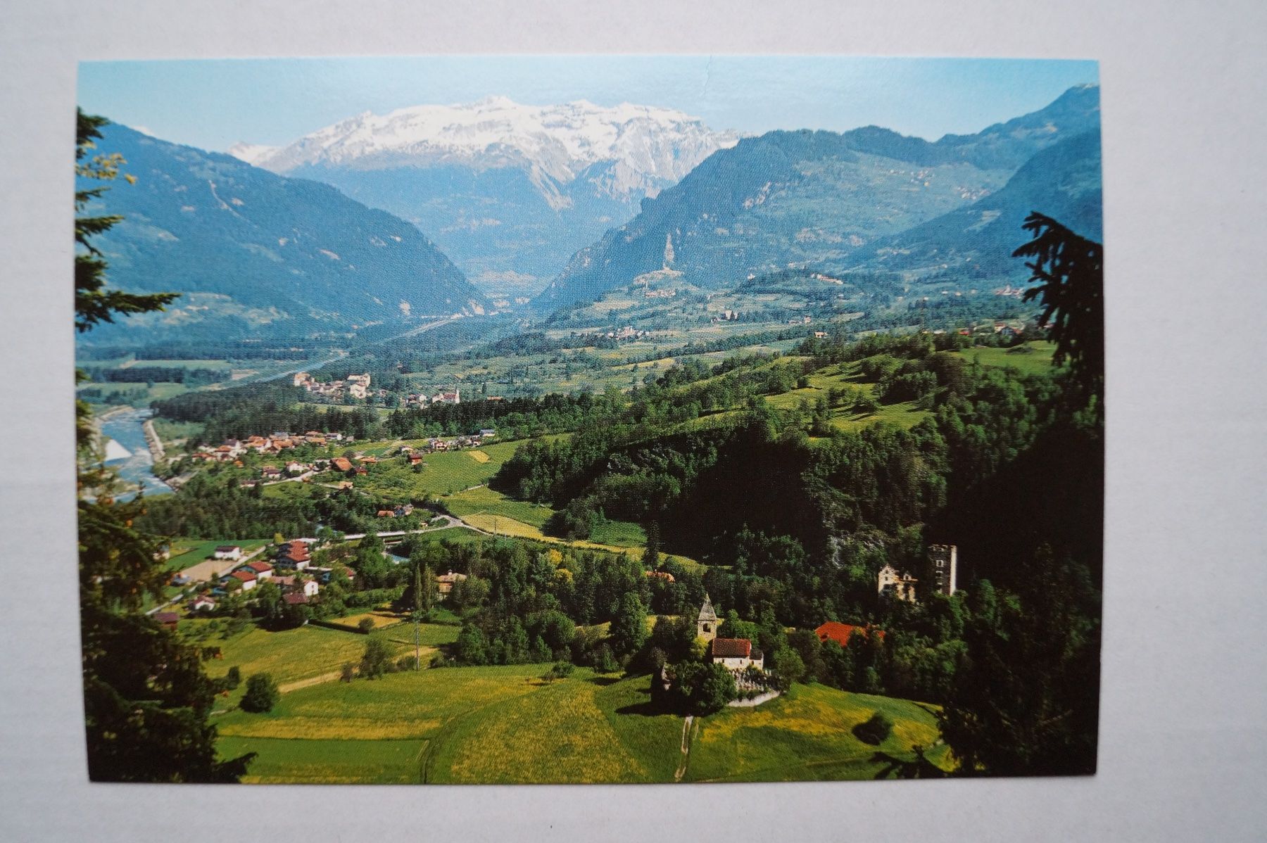 Ansichtskarten: AK Domleschg mit Kirche Sils und Schloss Baldenstein – Gebraucht aus Scheid von dirauls