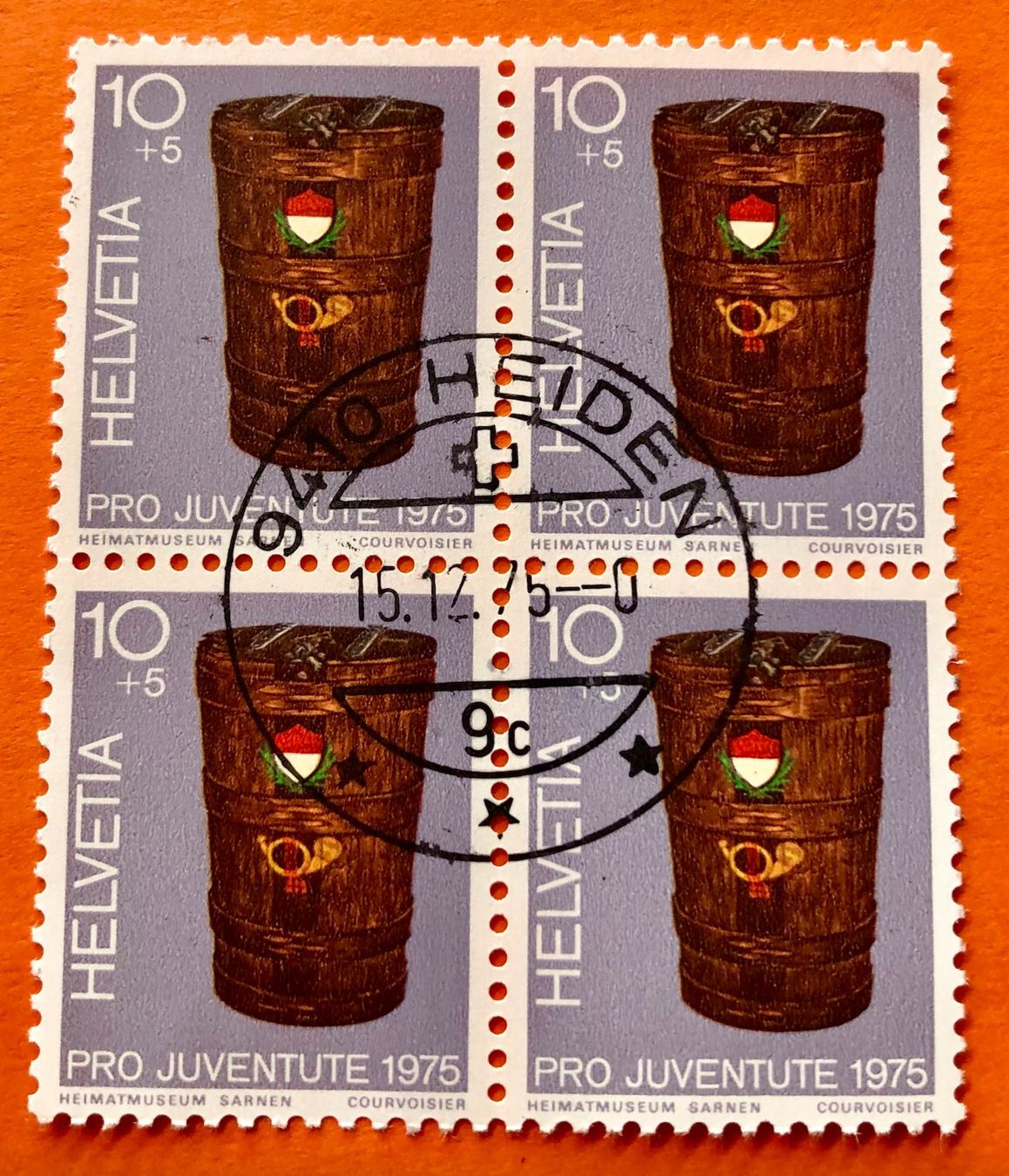 Tutti i francobolli: Nr.J 252 Pro Juventute GESTEMPELT Heiden 1975   – Usato da Aarau venduto da Billa007