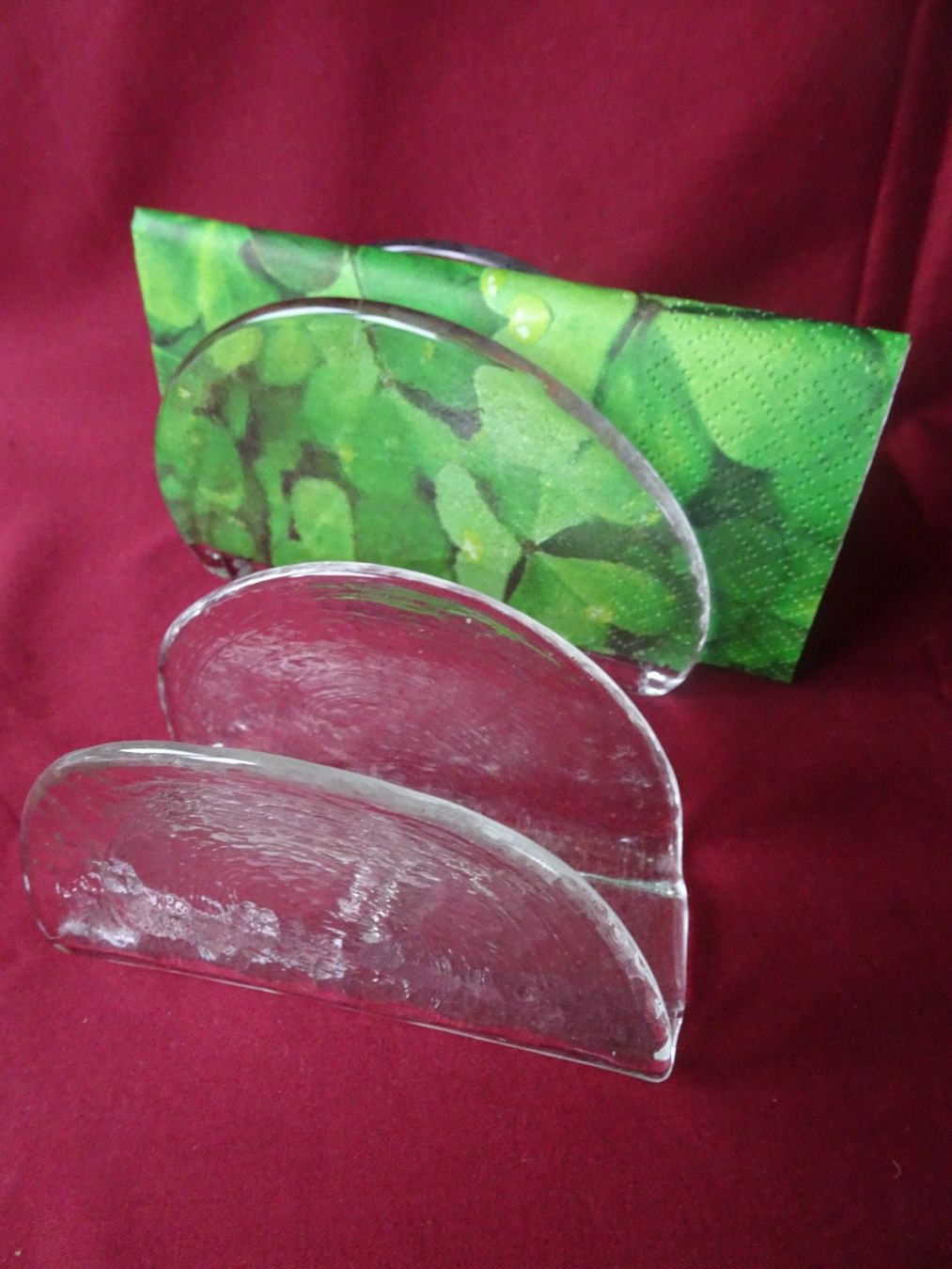 Gläser: Glas Brief-und Serviettenhalter. 2 Stück, glasklar – Neu (gemäss Beschreibung) aus Berikon von Splendida43 6