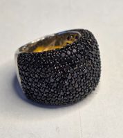 Schwarzer Spinel Silber Fingerring