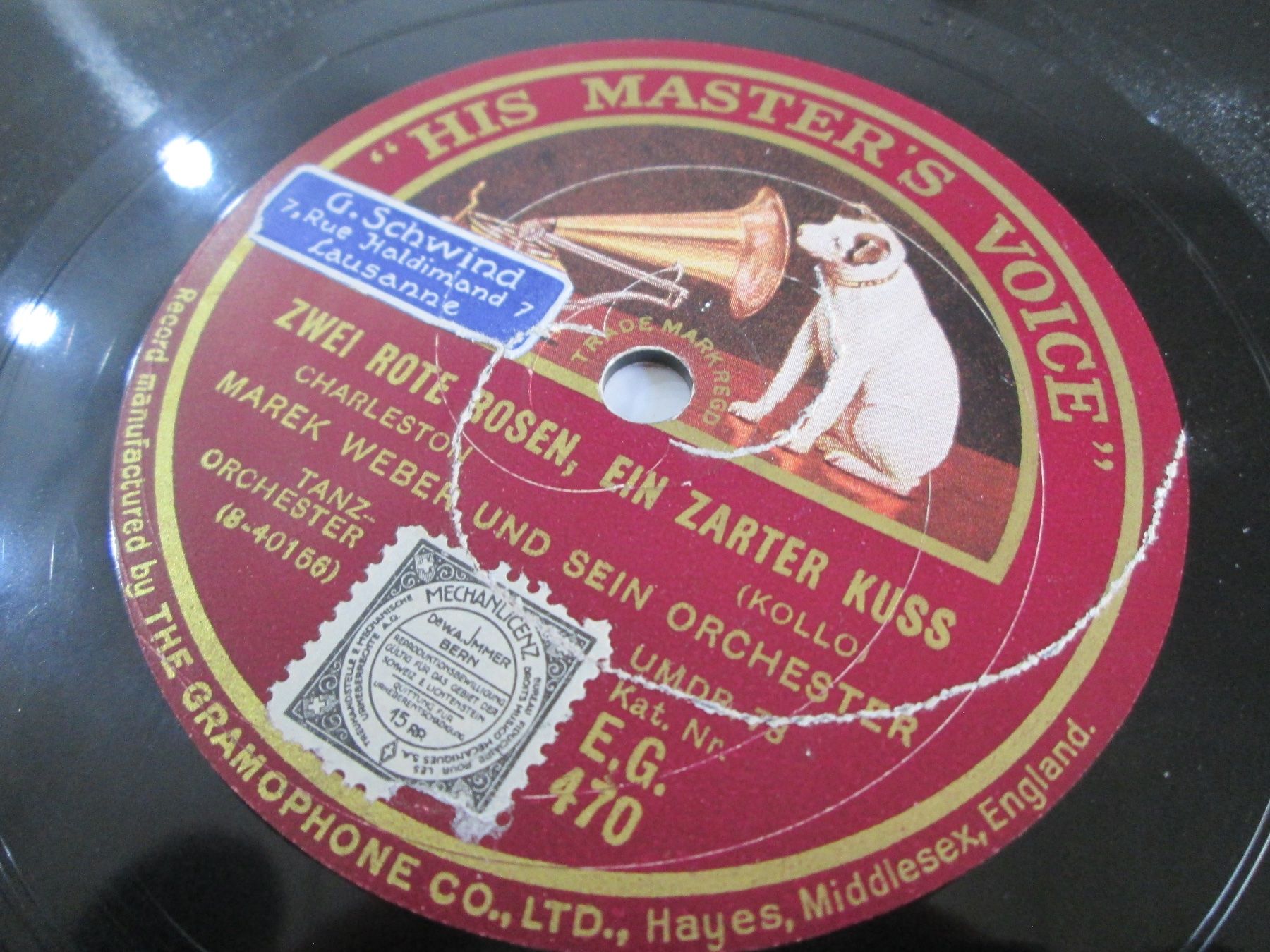 Schallplatten: DISQUES 78 TOURS – Gebraucht aus Lausanne von Leag 1