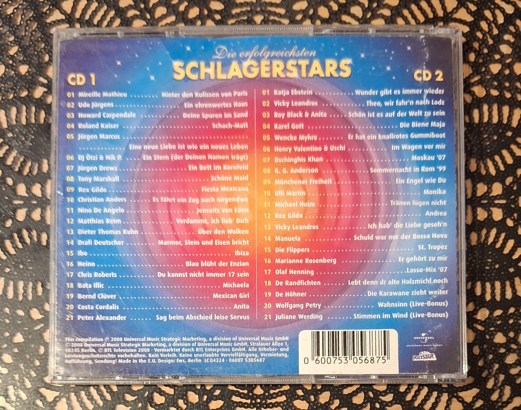 CDs: Die Ultimative Chartshow - Schlagerstars, Compilation 2008 – D'occasion à Schönenberg TG par breiti12 1