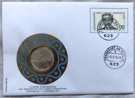 Numisbrief - 5 DM Gedenkmünze - Albert Schweitzer - Silber