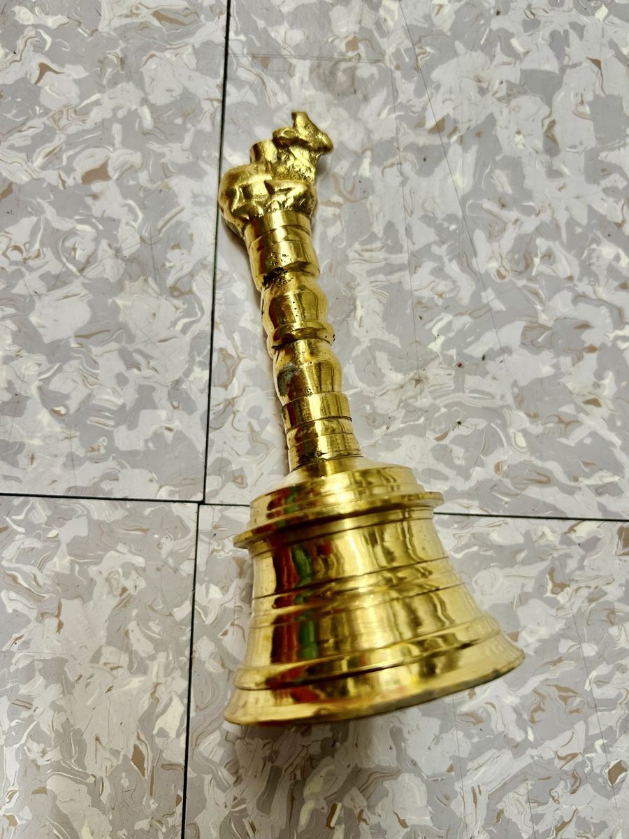 Campanacci mucche: Brass Hindu Bell, handcrafted. Decorative & Collect. – Nuovo e nell'imballaggio originale da Geroldswil venduto da Gem_Sri_Lanka 1