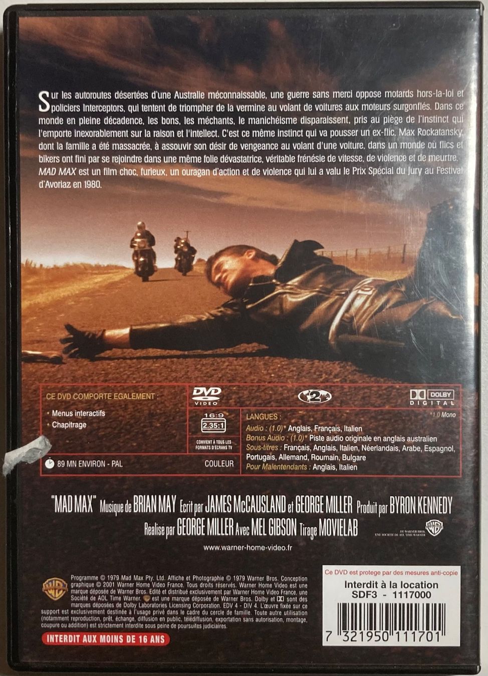 Tutti i DVDs: MEL GIBSON - MAD MAX (INTERCEPTOR) – Usato da Poliez-Pittet venduto da Newtown-Records 1