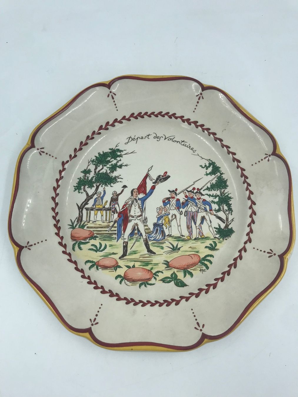 Teller: Assiette Ancienne Faïence De Saint Clément La Révolution – Gebraucht aus Genève von Eric1823