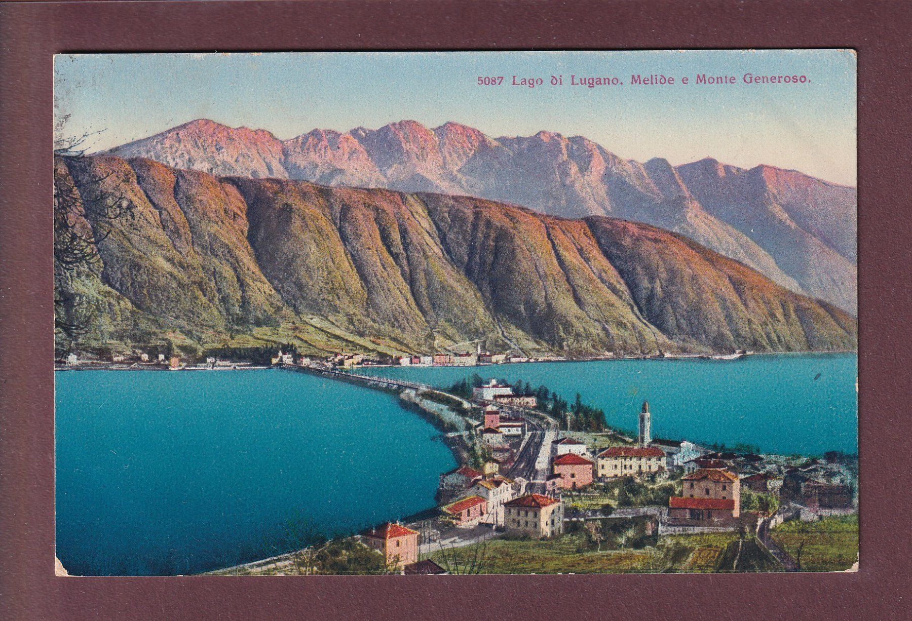 Ansichtskarten: MELIDE e Monte Generoso - 1918 – Gebraucht aus Pully von nicecards