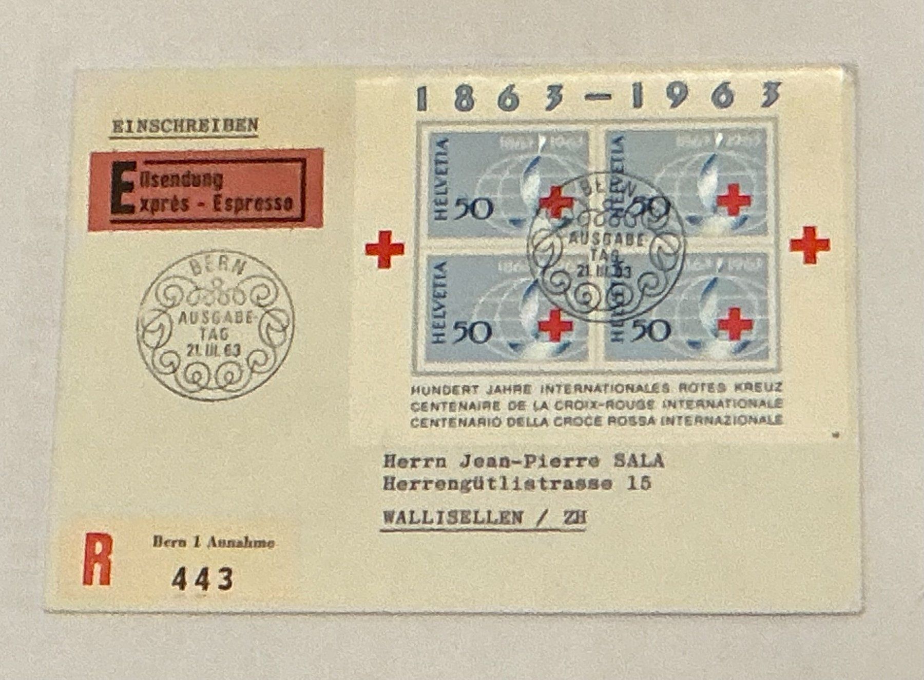 Tutti i francobolli: FDC Einschreiben Eilsendung Viererblock – Usato da Koblenz venduto da Markenhimmel