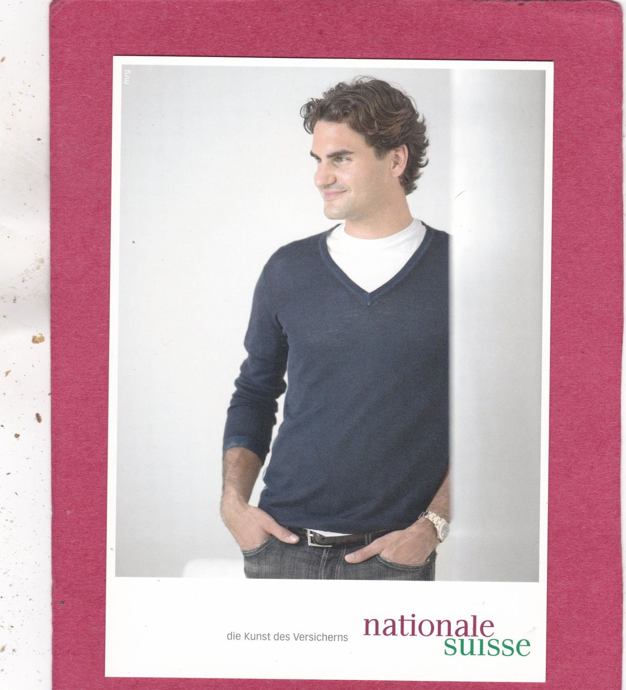 Ansichtskarten: Werbekarte Nationale Suisse Roger Federer – Gebraucht aus Herisau von Lisegrat2008