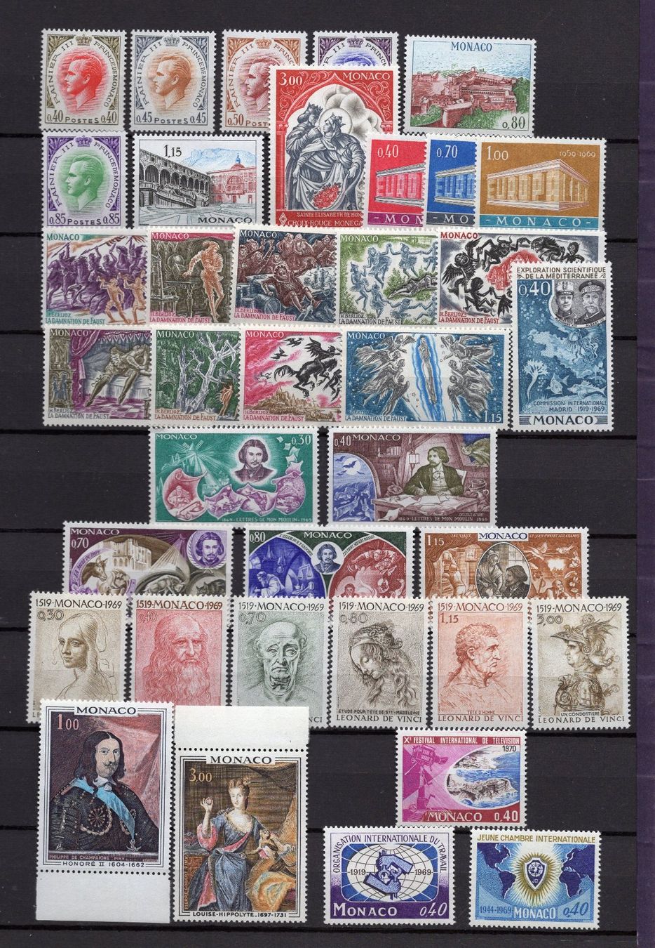 Alle Briefmarken: R6245  /  MONACO 1969 année complète neuve XX – Neu (gemäss Beschreibung) aus Ste-Croix von MONT-TAGNAC