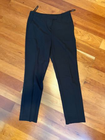 Topshop Damen Stoffhose schwarz Gr. 38 – knöchellang & elega