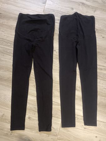 2 schwarze H&M Mama Leggins Gr. XS