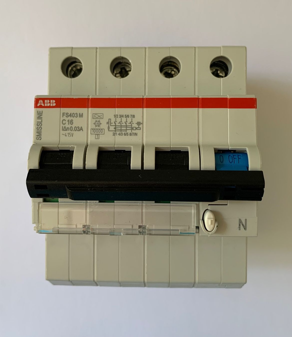 ABB Interruttori: ABB S403M C16 / 0.03 NP FI/LS Smissline – Usato da Zürich venduto da Apache4