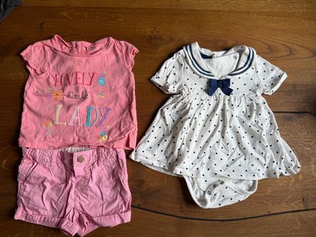 Set aus Shirt/Shorts & Matrosen-Romper – Grösse 68