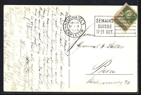 Cartes postales: Neuchatel, Le chateau au clair de lune – D'occasion à Berlin par bartko-reher 1