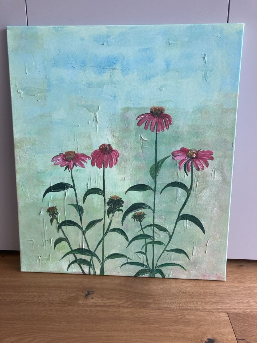 Dipinti: Acrylbild Echinacea – Nuovo (secondo la descrizione) da Winkel venduto da soblu01012